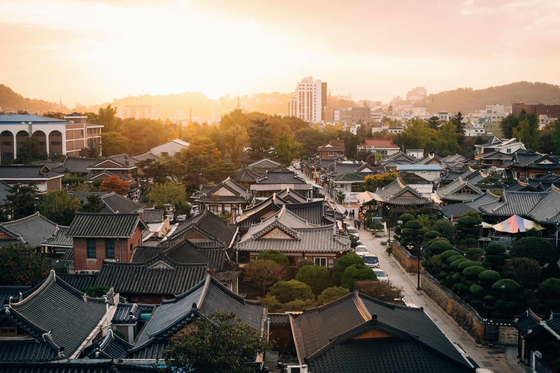 Street view in Seoul, South Korea