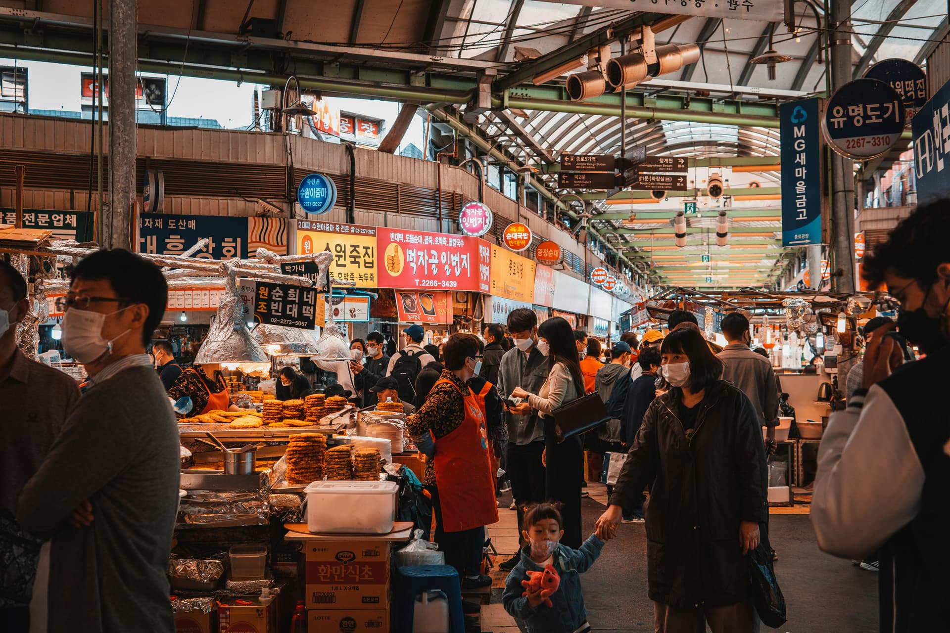 Exploring a traditional market in South Korea