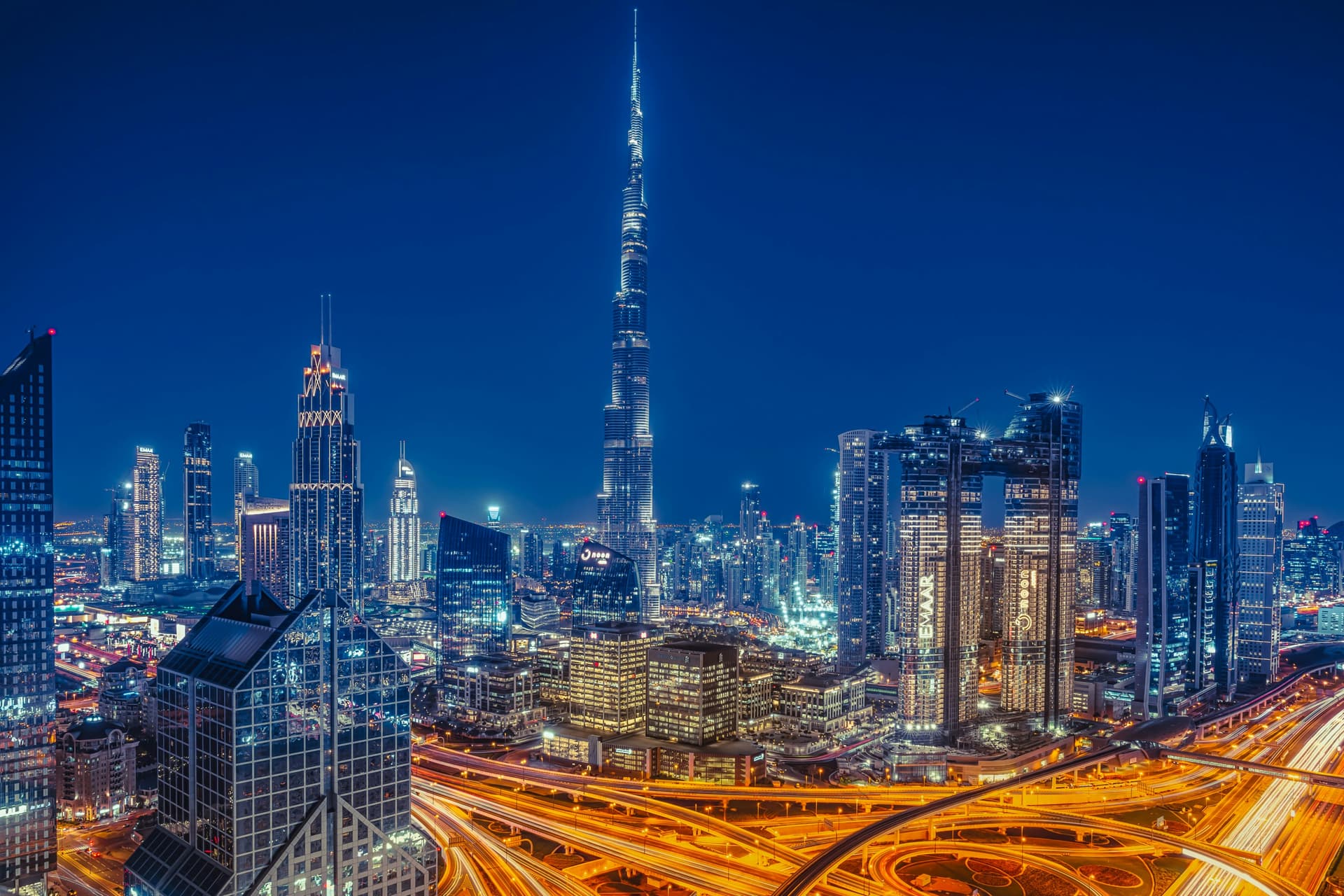 Modern skyline of Dubai, UAE