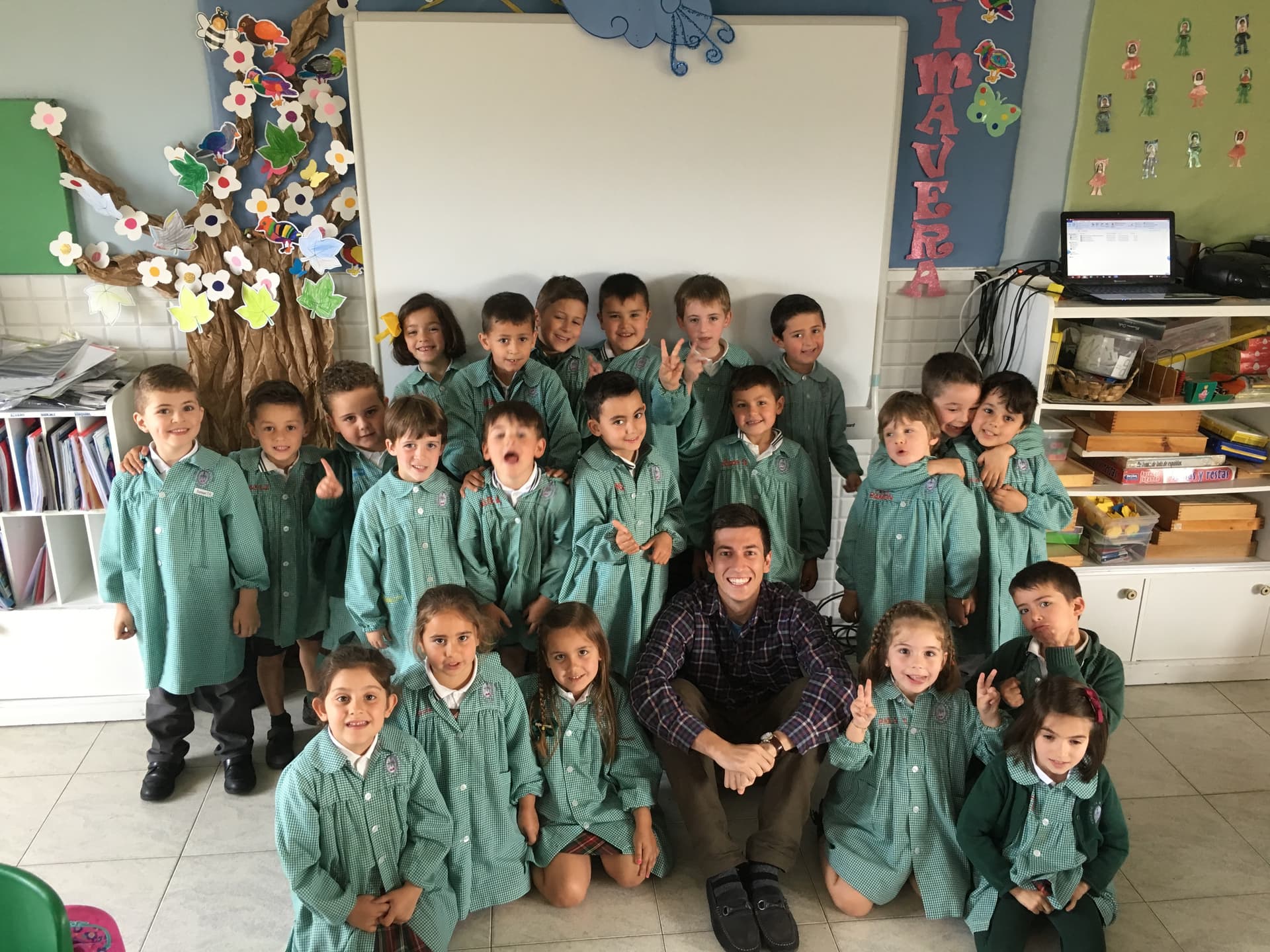 Matt with his students in Galicia, Spain